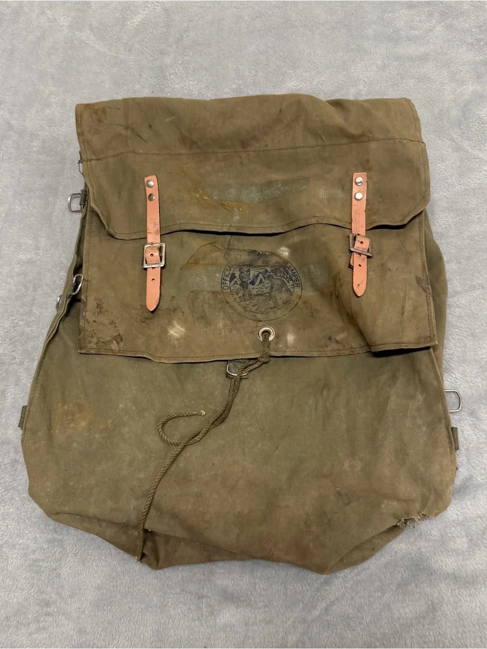 Vintage Military Style Backpack Outdoor Pack Made Japan Official Trail Camper